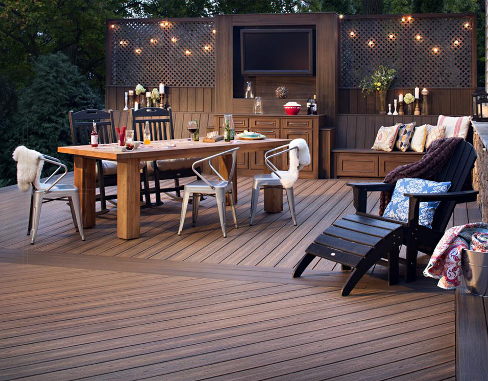 A luxury timber deck